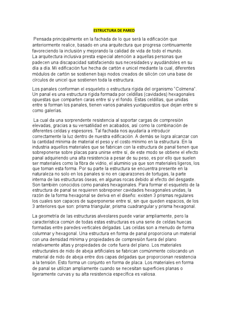 Estructura de Pared | PDF | Materiales | Ingeniería de Edificación