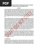 Download The Relationship Between Culture and Entrepreneurship - An Inquiry to a Culturally Diverse Developing Country DRAFT by Putu Tirta Agung SN59952637 doc pdf