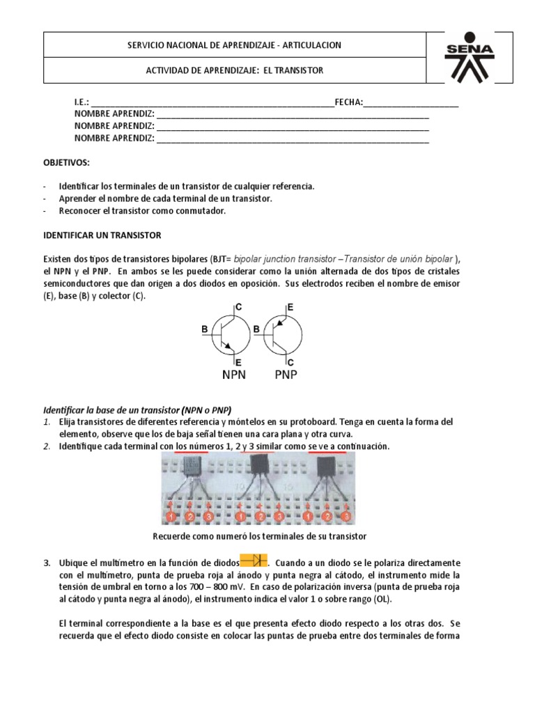 Complemento Guia Transistores | PDF | Transistor de unión bipolar ...