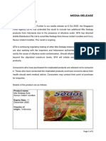 Sfa Media Release Additional Recall of Two Mie Sedaap Instant Noodle Products Due To Presence of Ethylene Oxide