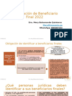 Declaración de Beneficiario Final 2022