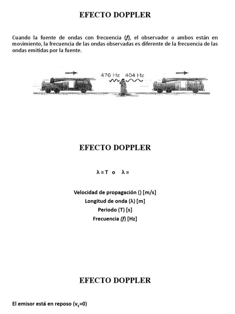 Efecto Doppler PDF Efecto Doppler Frecuencia