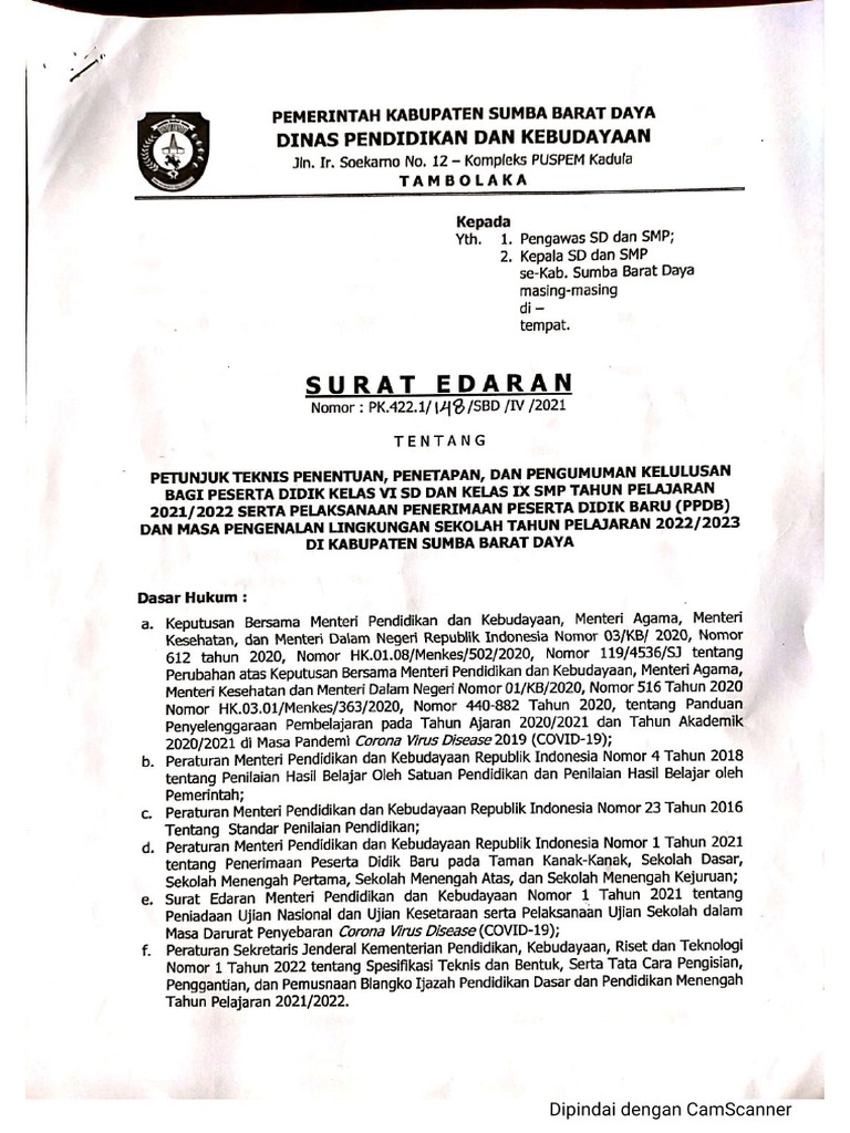 Surat Edaran | PDF