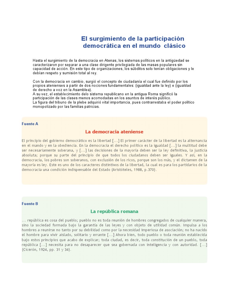 Democracia en Atenas y Roma Antigua | PDF | Democracia | Ideologías ...