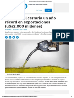 El Biodiésel Cerraría Un Año Récord en Exportaciones (U$s2.000 Millones)