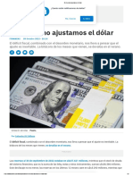 En El Verano Ajustamos El Dólar