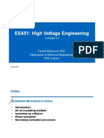 EE451: High Voltage Engineering Lecture 10 Breakdown Mechanism