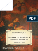 Dewan Lawrence Lecciones de Metafisica II Teología Natural