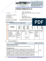 Sesión de Aprendizaje - Juego Libre en Los Sectores