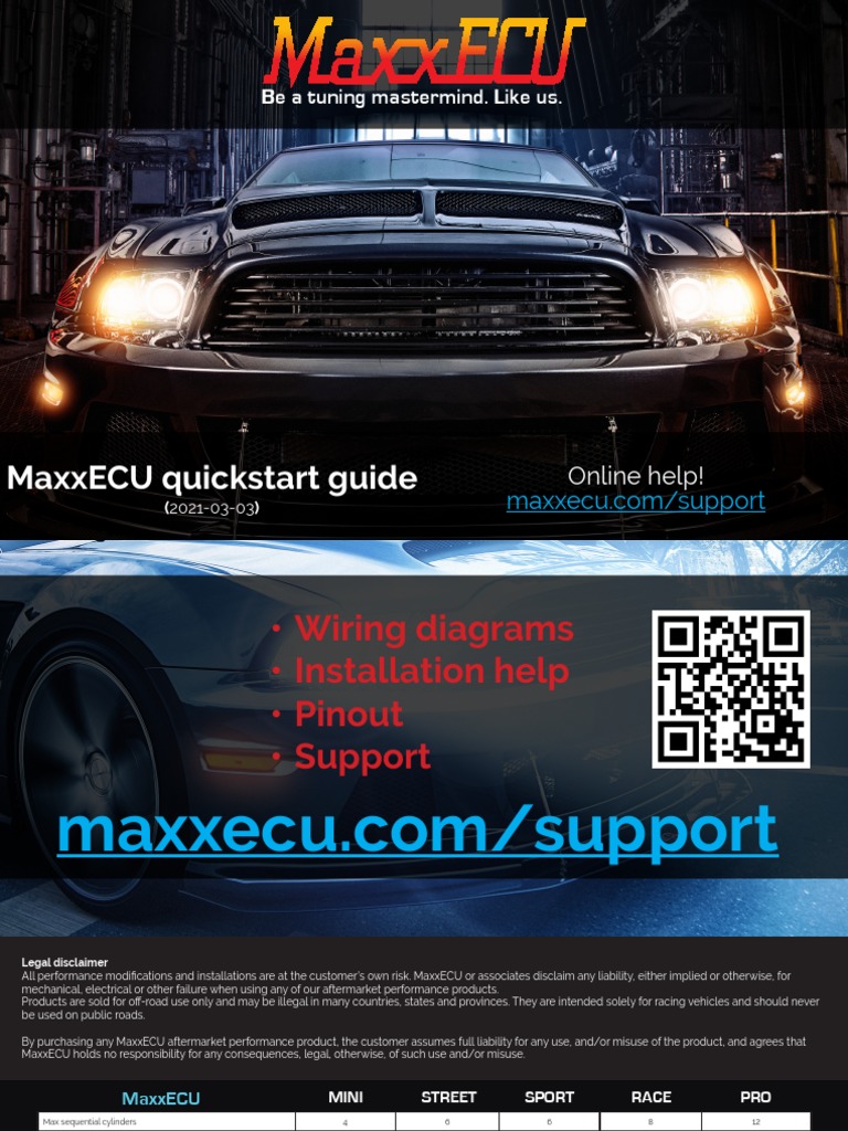 MaxxECU Quickstart Guide | PDF | Ignition System | Throttle