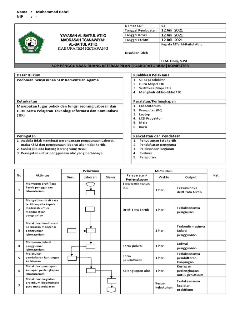 SOP Lab Komputer PDF