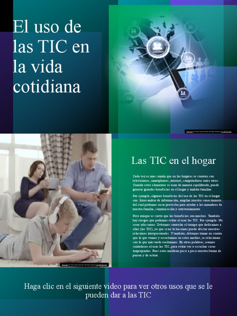 El Uso de Las TIC en La Vida | PDF | Tecnología de información y ...