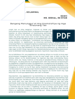 Modyul 5 Bangang Manunggul at Ang Kosmolohiya NG Mga Sinaunang Pilipino