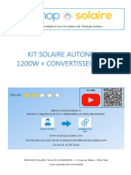Kit Solaire Autonome 1200w Avec Convert 230v