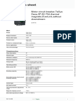 Motor circuit breaker data sheet