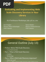 Download Evaluating and Implementing Web Scale Discovery Services Part 1 by American Library Association SN59958617 doc pdf