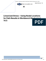Linearized Stress - Using Nodal Locations For Path Results in Workbench Mechanical 14.5 - PADT