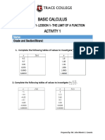 SLP 1 - Unit 1 - Lesson 1 - Activity 1 (Basic Calculus)