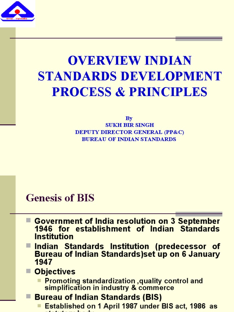 Indian Standards Process Overview | PDF