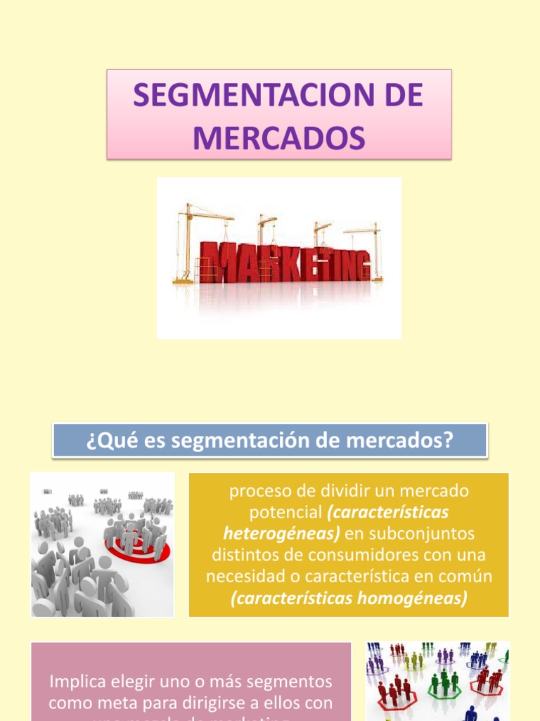 Estrategias de Segmentación de Mercados | PDF | Marketing | Mercado ...
