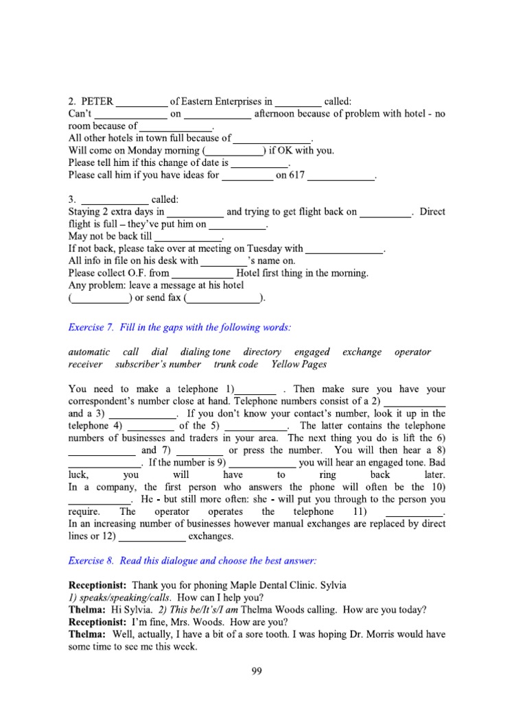 Assignment For Telephoning | PDF