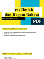 Laras Ilmiah Dan Ragam Bahasa