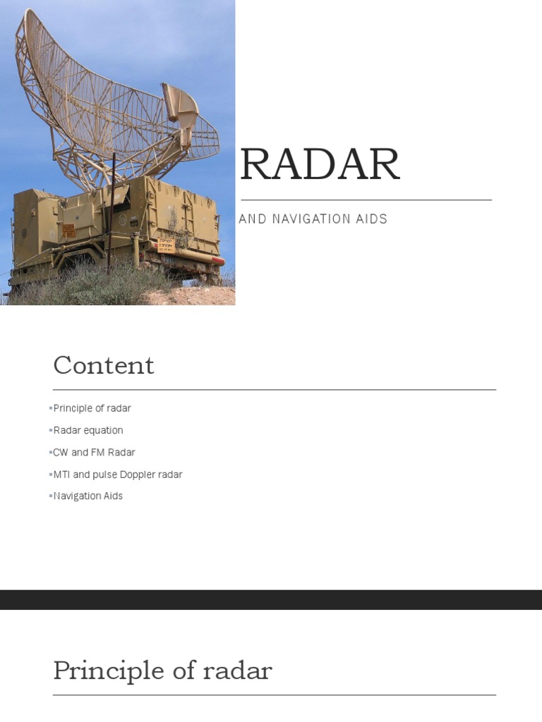 RADAR Notes PDF Radar Engineering