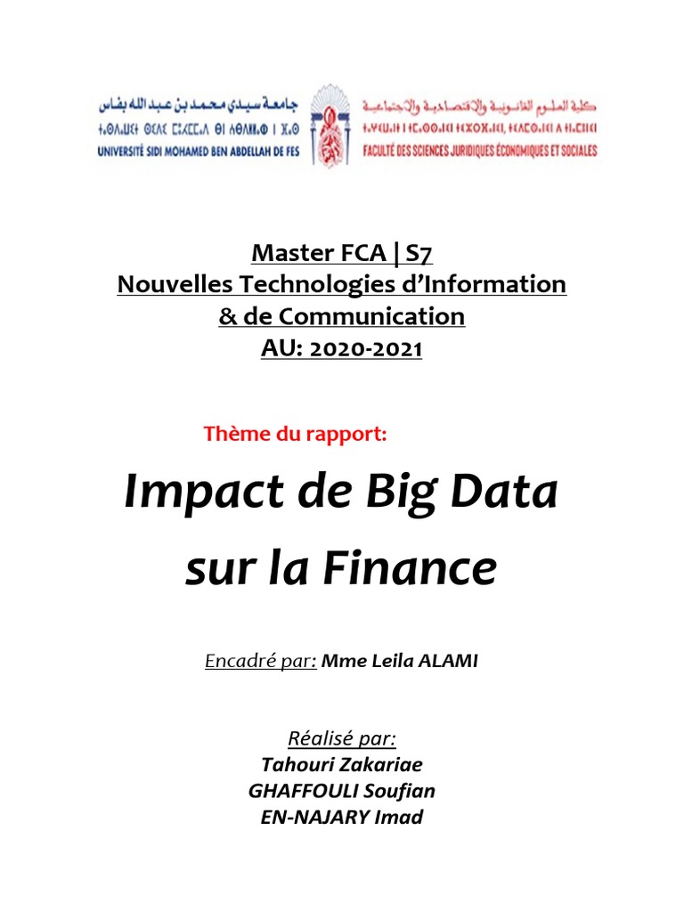 Impact du Big Data sur la Finance | PDF | Big data | Cloud computing