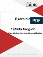 EXERCÍCIO - ESTUDO DIRIGIDO
