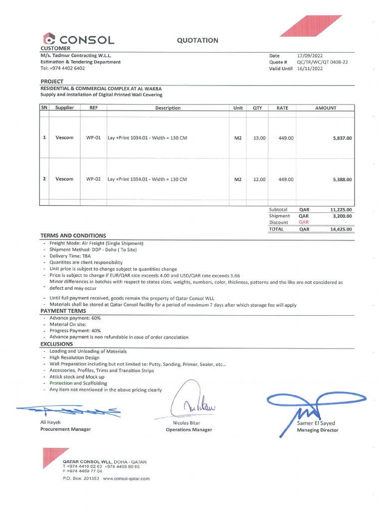 QT 0408 22 Tadmur Contracting Digital Printed WC