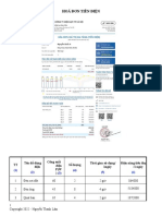 Hoá Đơn Tiền Điện: TT Tên đồ dùng điện Công suất điện P (W) Số lượng Thời gian sử dụng/ 1ngày Điện năng tiêu thụ /1 ngày