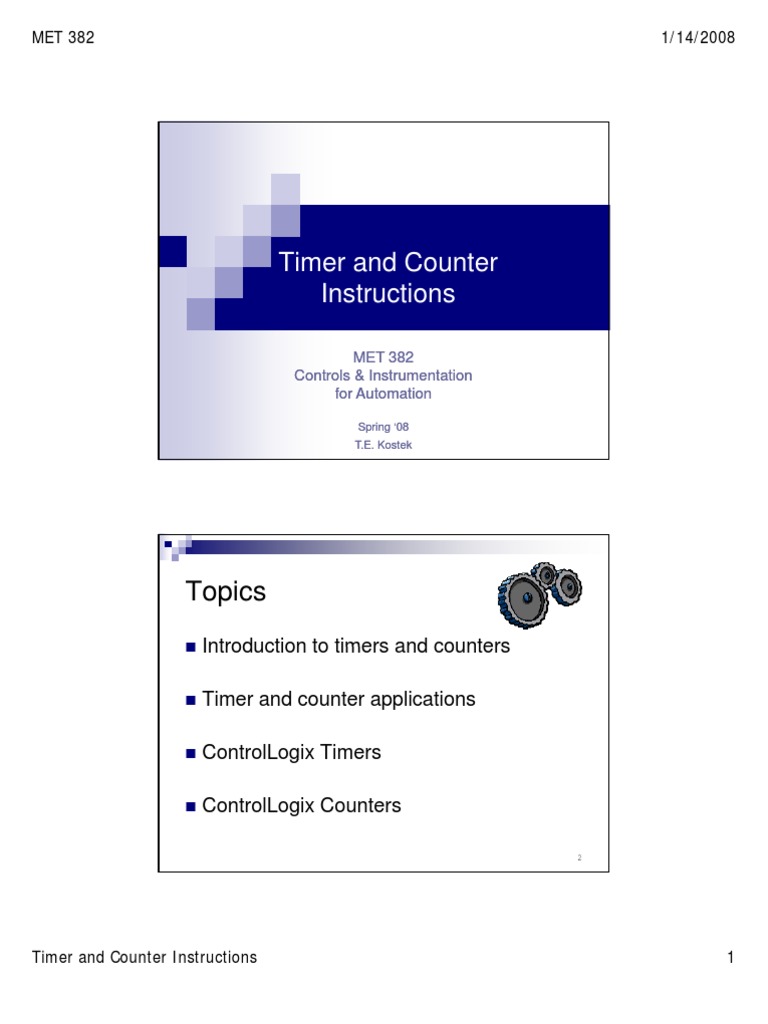 PLC Timer and Counter Instructions | PDF | Programmable Logic ...