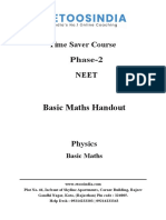 Basic Maths - NEET TSC Phase-2 - Handout PDF