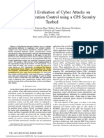Experimental Evaluation of Cyber Attacks On Automatic Generation Control Using A CPS Security Testbed