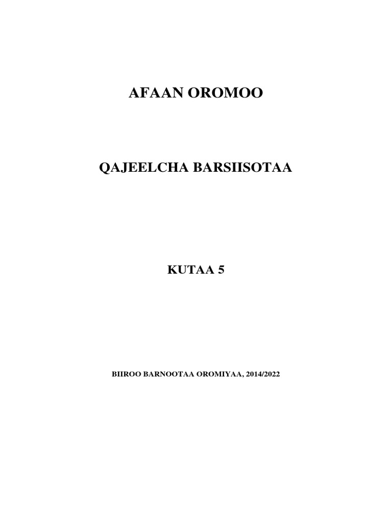 Qajeelcha Barsiisotaa Kutaa 55 | PDF