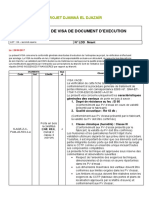 Bordereau de Visa de Document D'Execution: Projet Djamaâ El Djazaïr