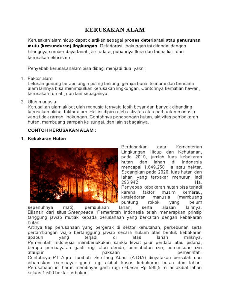Dialektika Diri dan Kerusakan Alam
