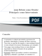 Participar Num Debate Como Orador Principal e Como