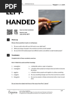 B2 Lesson On Left-Handedness