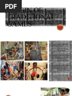 ORIGIN OF TRADITIONAL GAMES Lesson 2