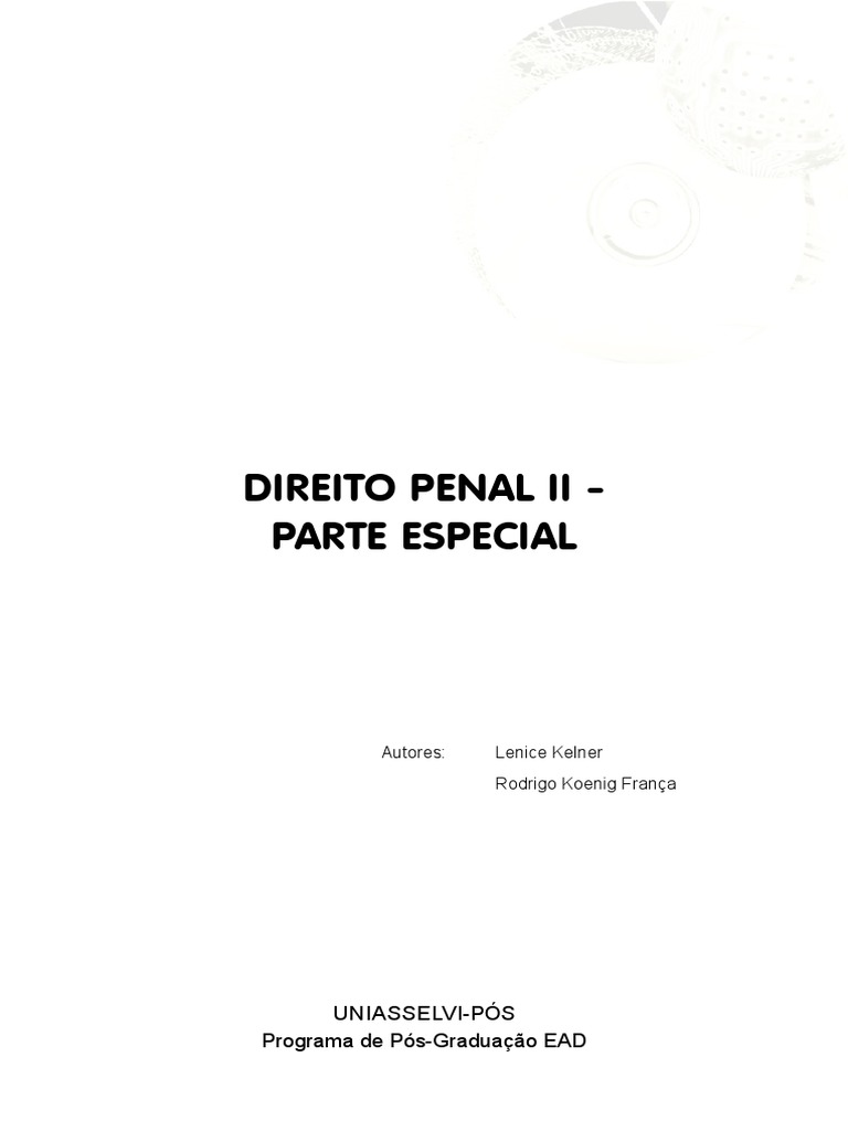 Direito Penal Ii Parte Especial Pdf Homicídio Crimes