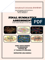 EUTH400 ME Final Project Raniya Mubeen