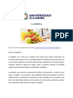 La dietética estudia todo aquello relacionado con la nutrición