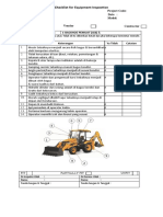 Equipment Inspection Checklist