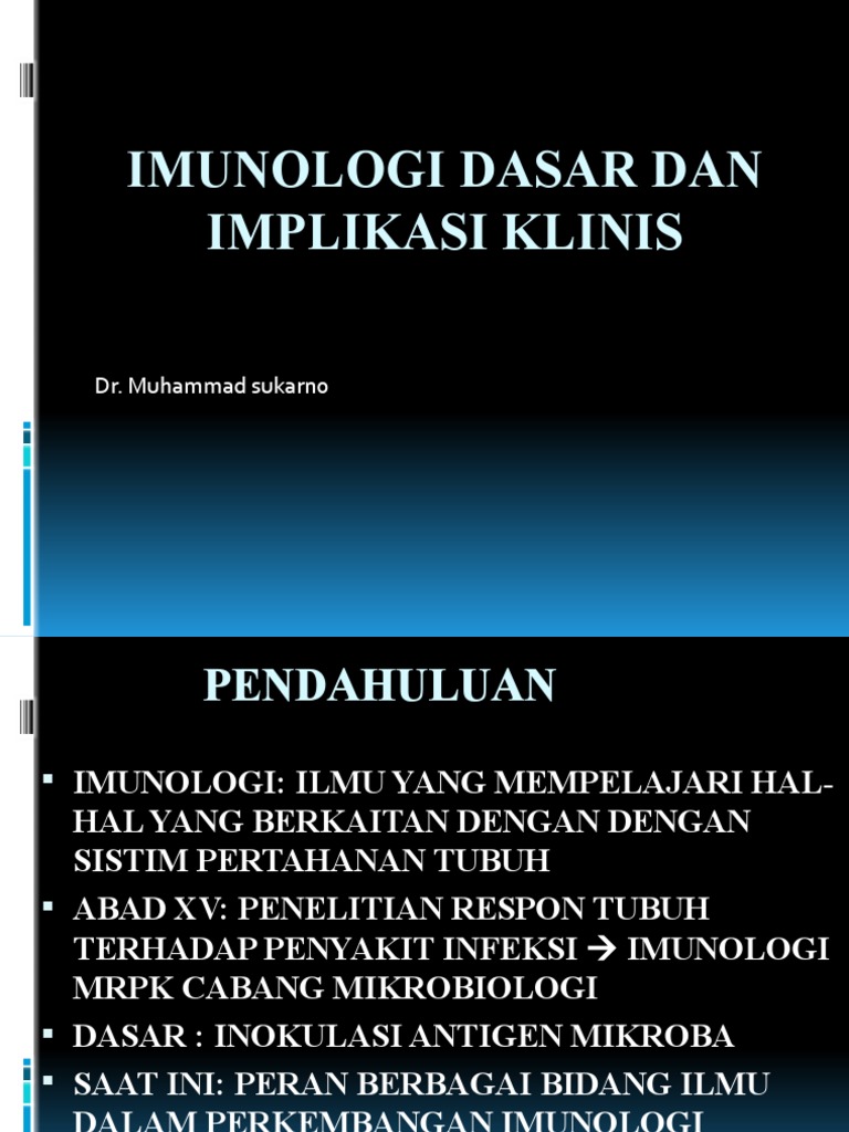 Patofisiologi Sistem Imunologi Pdf