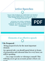 Effective Speeches