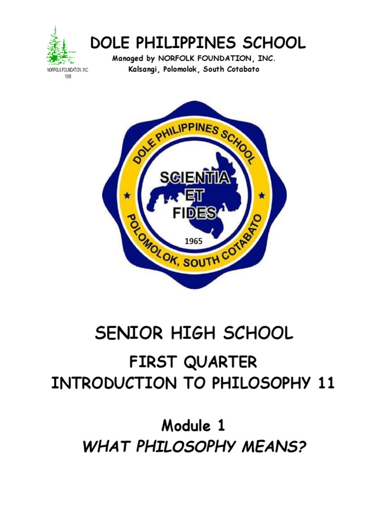 Philosophy 11 Module 1 Pdf Plato Reason