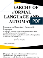 Hierarchy of Formal Languages and Automata
