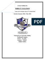 Course Outline For Direct Taxation 2022-2