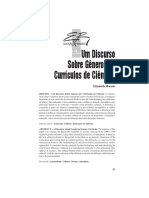 Um Discurso Sobre Gênero Nos Currículos de Ciências